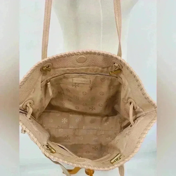 Tory Burch Leather Marion Slouchy East/West Tote Bag - Picture 6 of 9